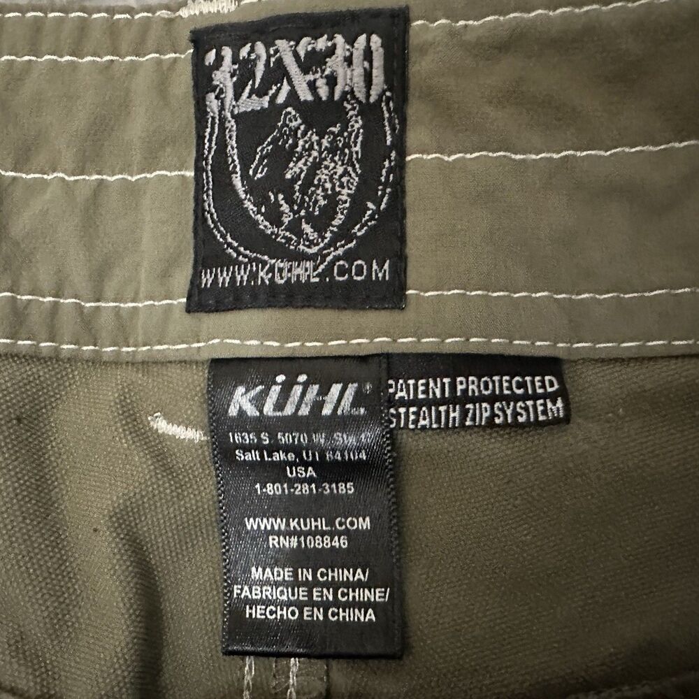 Kuhl Pants Mens 32 Green Renegade Cargo Convertible Stealth Hiking Outdoor 32x29 - Picture 10 of 11